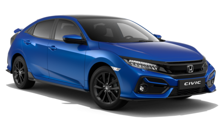 Vista delantera del Honda Civic.