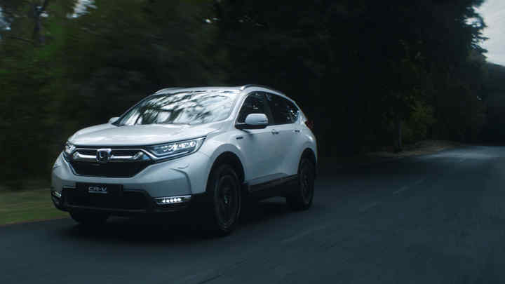 Vista lateral del Honda CR-V Híbrido.