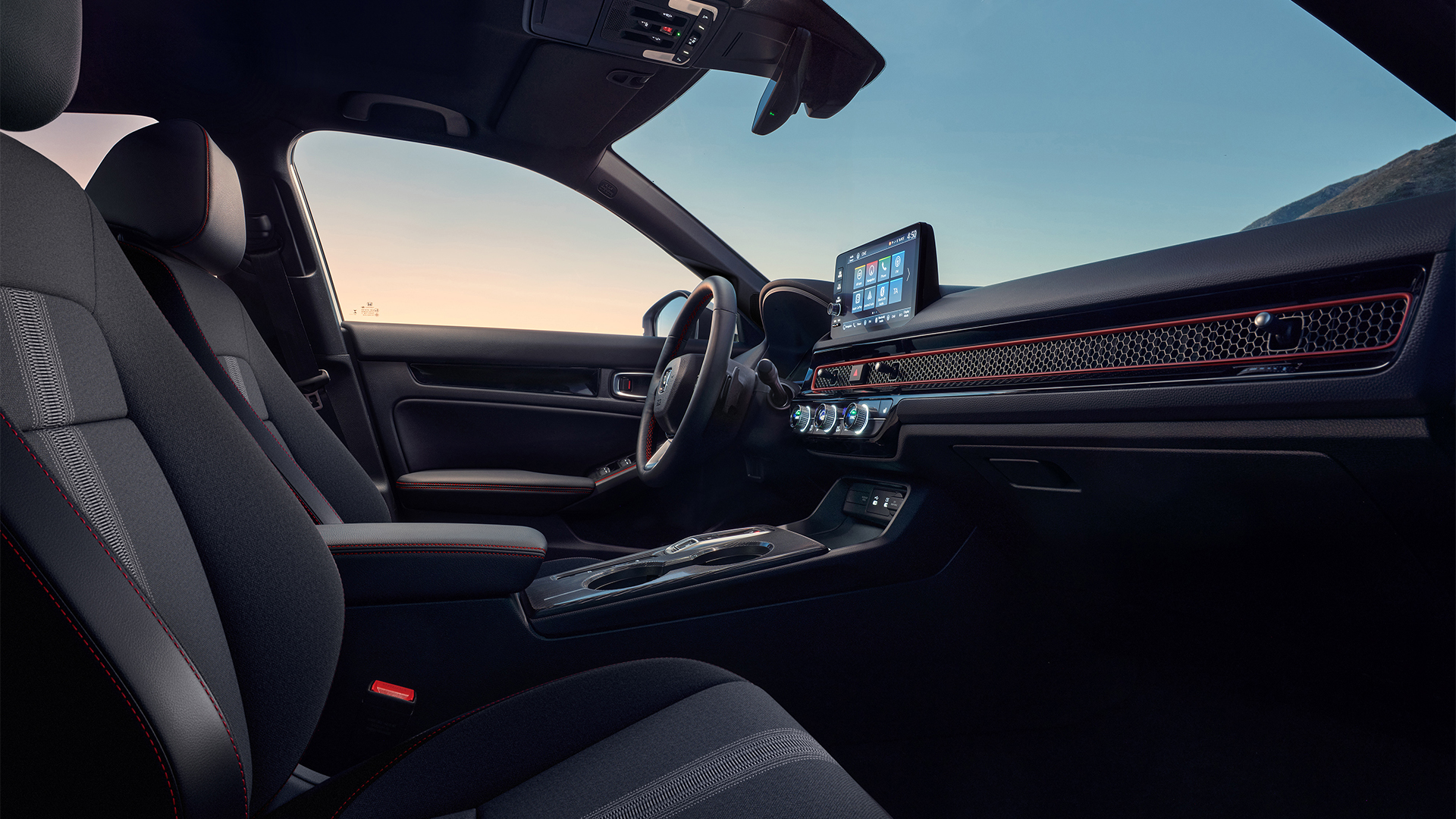 El interior del Honda Civic Hybrid.