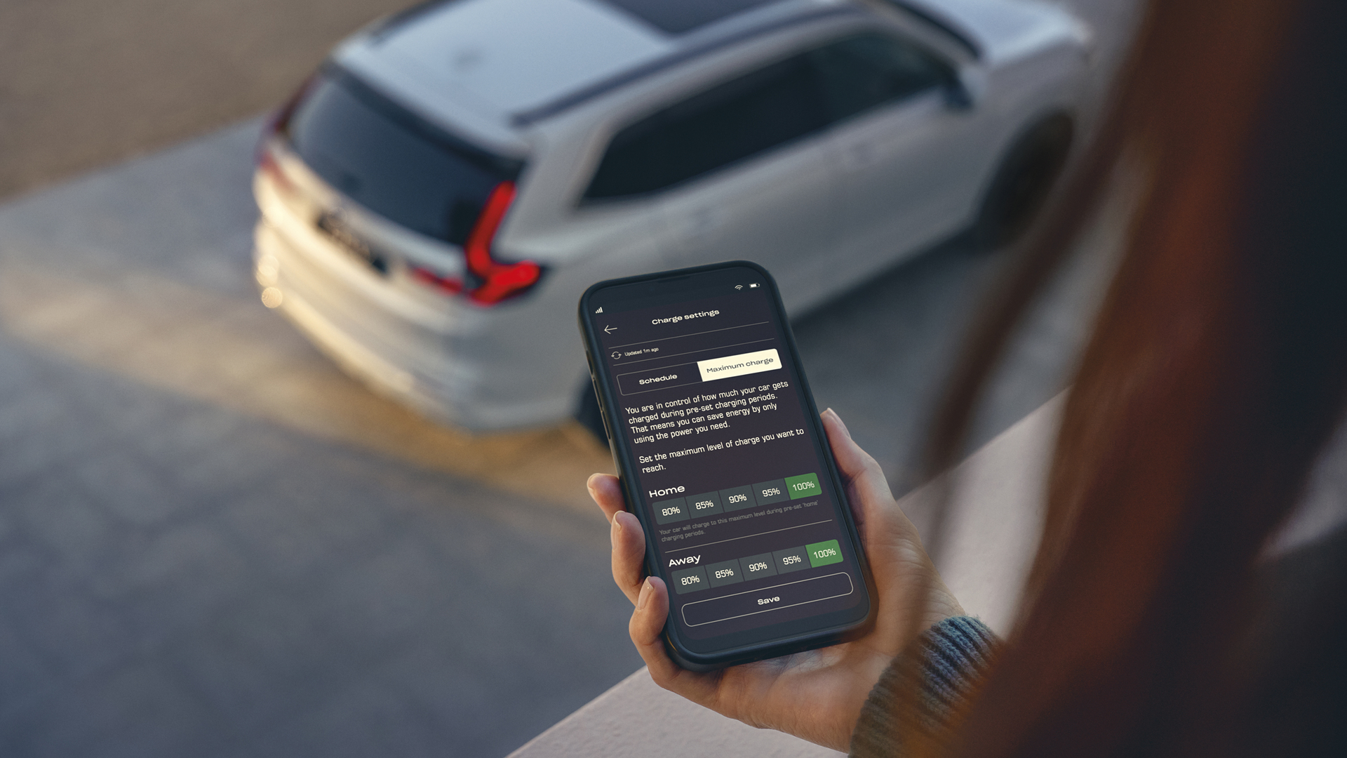 Primer plano del modelo con la My Honda+ app.