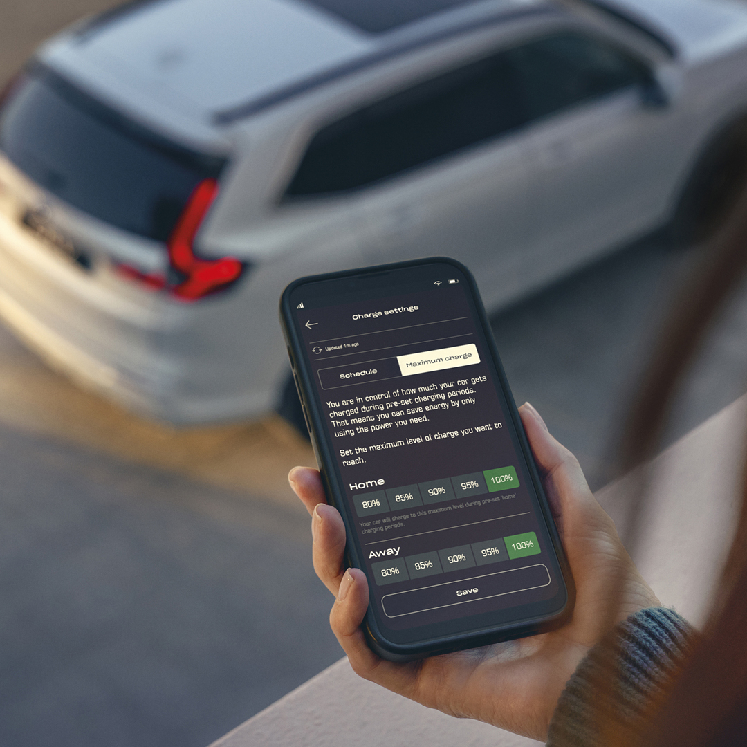 Primer plano del modelo con la My Honda+ app.