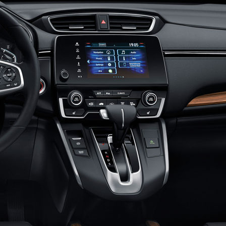 Vista lateral del sistema de información y entretenimiento de 7" del Honda CR-V.