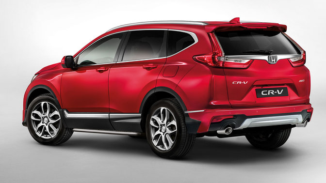 Vista lateral trasera del Honda CR-V.