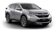 Vista frontal de tres cuartos del Honda CR-V