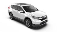 Vista frontal de tres cuartos del Honda CR-V