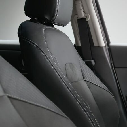 Tapicería de piel del interior del Honda HR-V Hybrid.