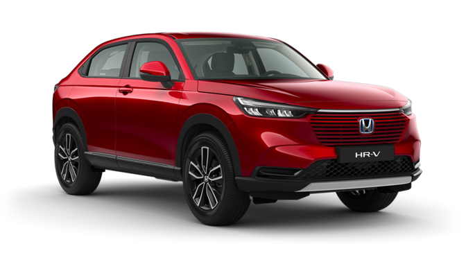 Vista frontal de tres cuartos del Honda HR-V