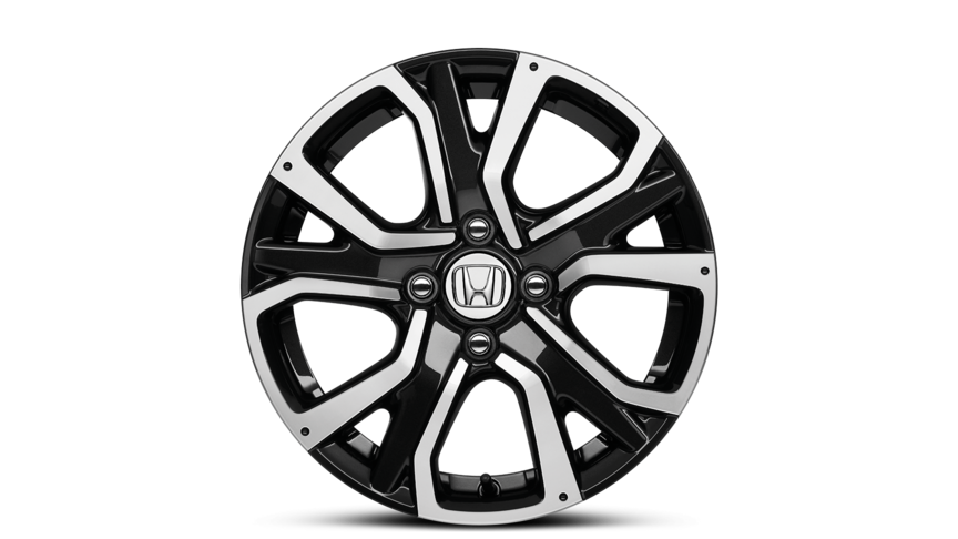 Primer plano de las llantas de aleación del Honda Jazz Hybrid