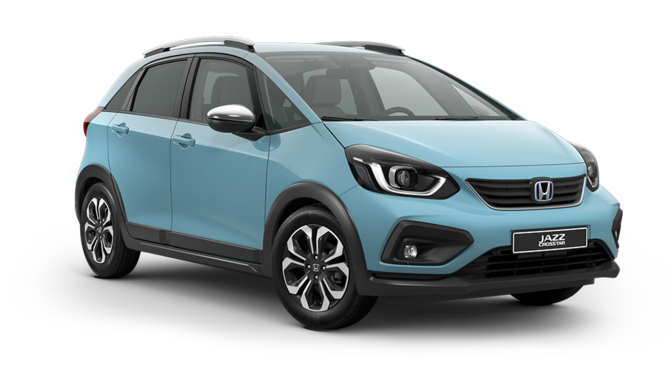 Vista frontal de tres cuartos del Honda Jazz