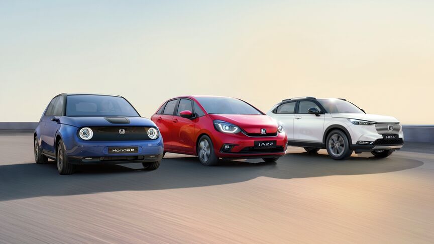 Primer plano del Asistente Personal Honda en el cuadro de instrumentos del Honda e