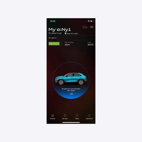 Llave digital de Mi Honda Plus en la pantalla del móvil. 