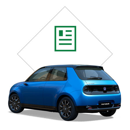 Primer plano del Honda e.