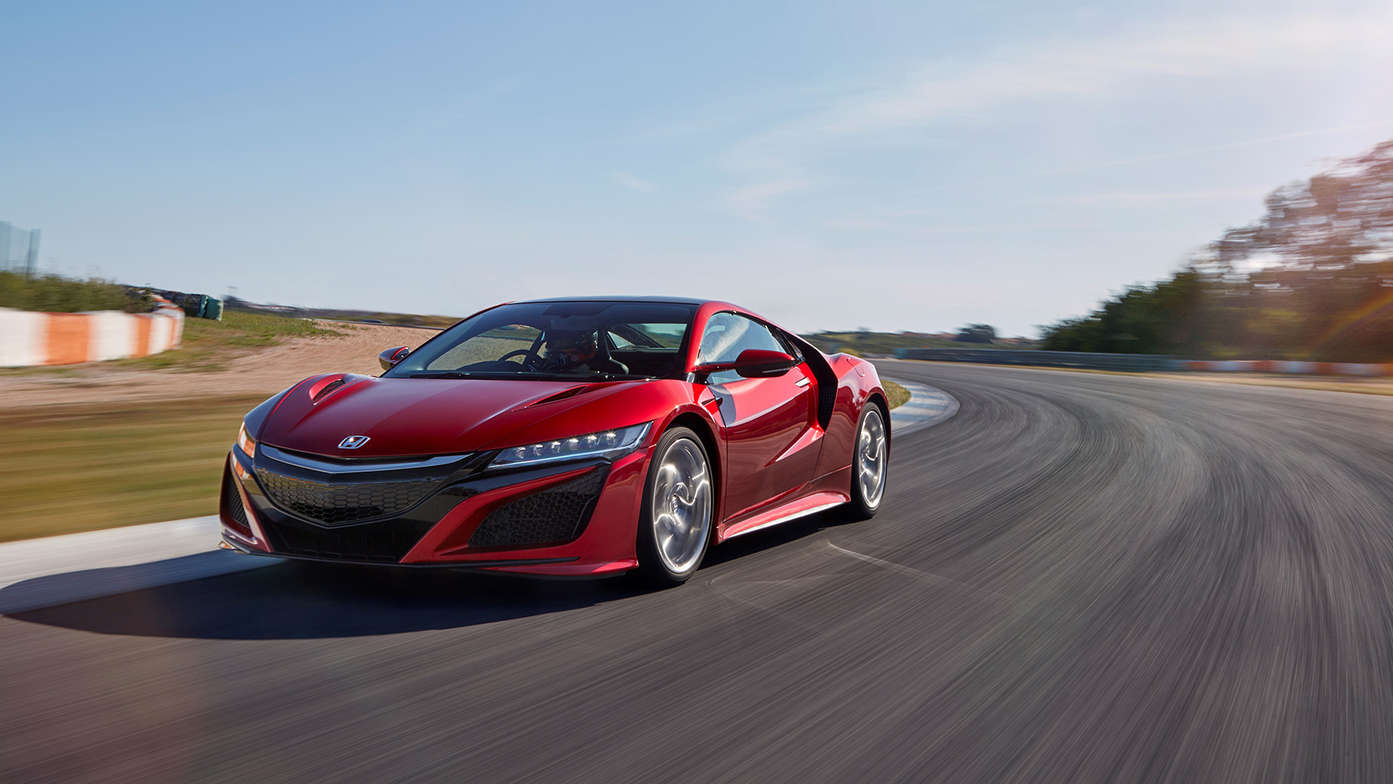 Vista delantera de tres cuartos del último Honda NSX.