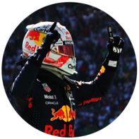 Max Verstappen celebrando