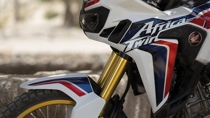 Primer plano de una Africa Twin