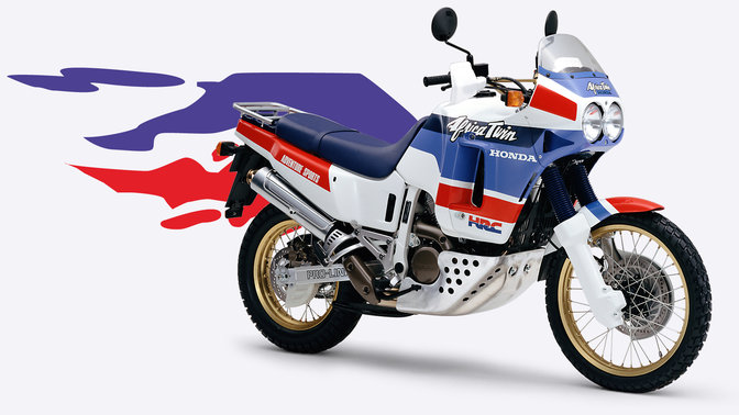 Honda Africa twin blanca vista lateral