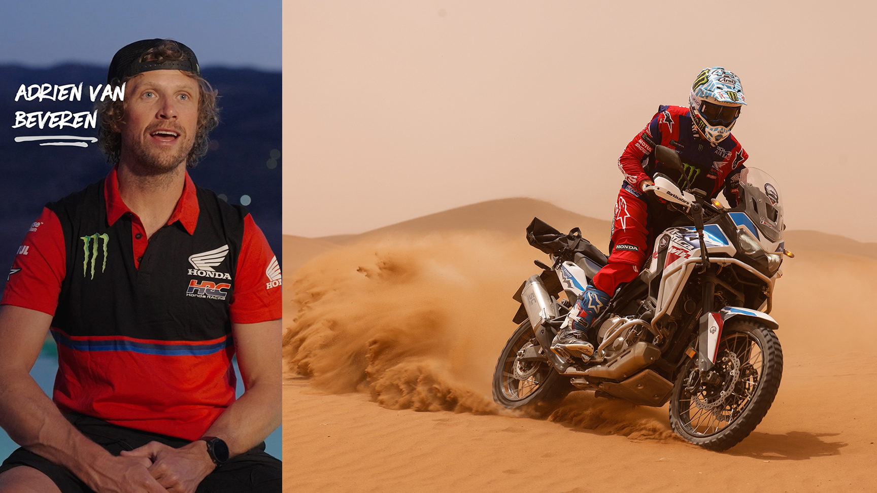 Adrien Van Beveren hablando con los clientes de Honda Adventure Roads