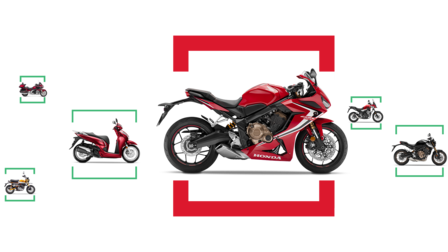 Combinación de fotografías laterales de diferentes motocicletas Honda