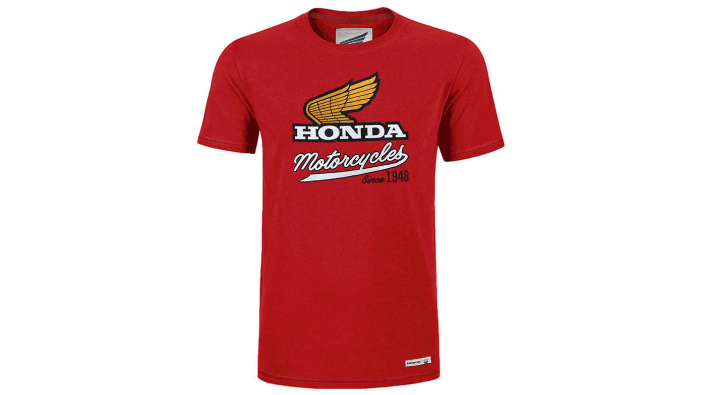 Camiseta Honda vintage roja. 