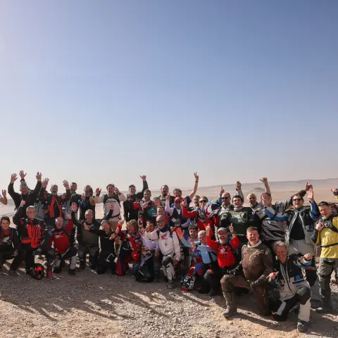 Grupo de pilotos en Marruecos