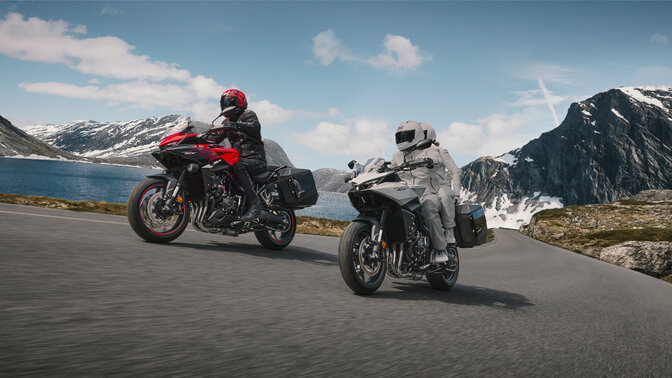 Vista aérea de la Honda CB1000GT.