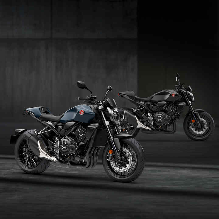 Honda CB1000R Black Edition y Mat Blue Jeans Metallic