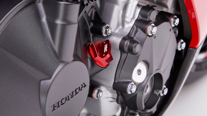 Tapón de llenado de aceite HRC de la Honda CBR1000RR-R Fireblade