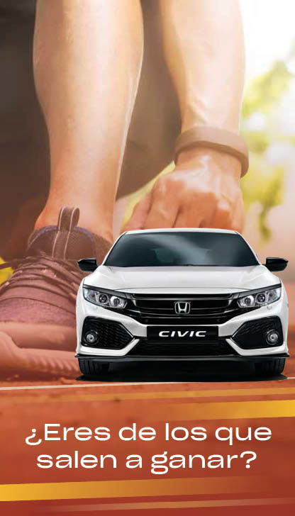 Adonde te lleva lo diferente Honda Civic Rojo