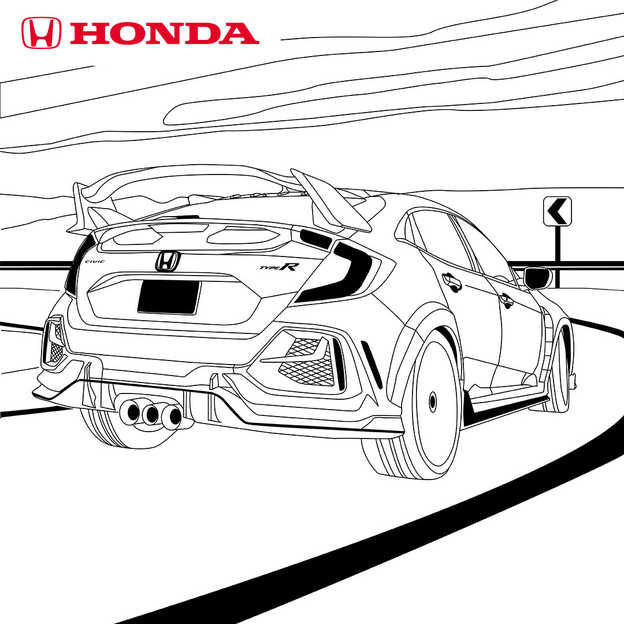 Pinta tu Honda | Ilustraciones para Colorear | Honda ES