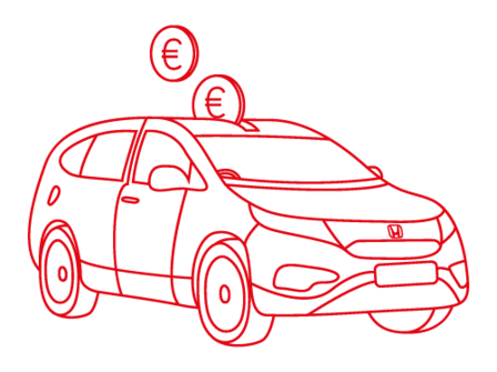Planes de mantenimiento Honda silueta coche hucha