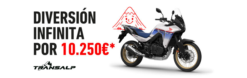 Honda Transalp en color blanco tricolor