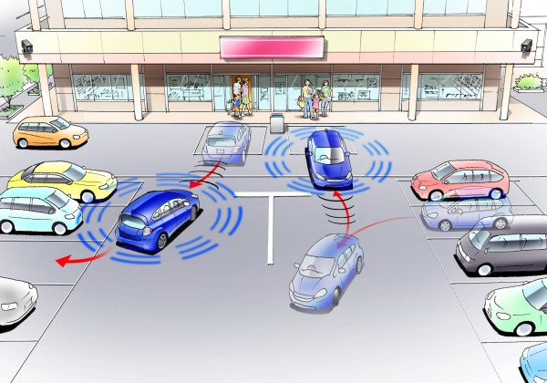 Reproducción gráfica del sistema de estacionamiento automático (automatic valet parking system)