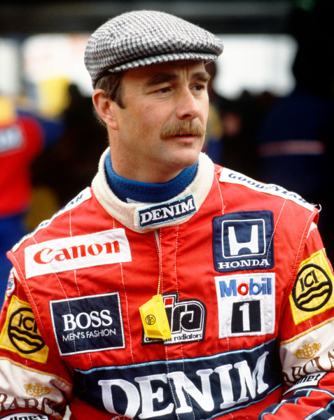 Nigel Mansell y su inconfundible bigote. A los mandos de Honda consiguió dos subcampeonatos