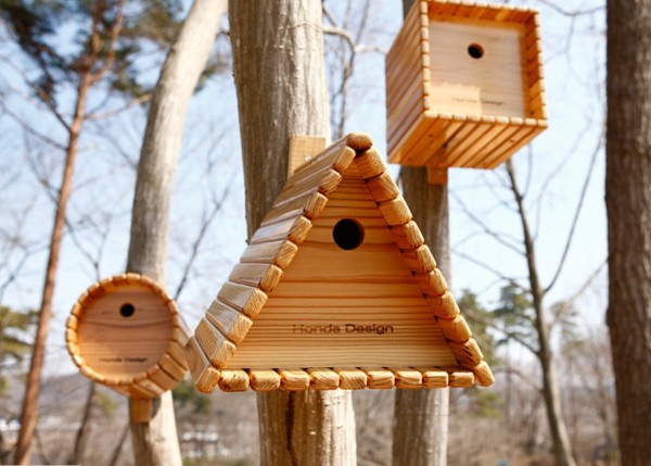 Formas en el bosque, "Birdhouse Project" de Honda