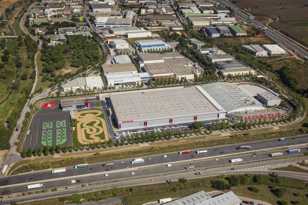 Vista aérea del nuevo centro logístico de Honda 