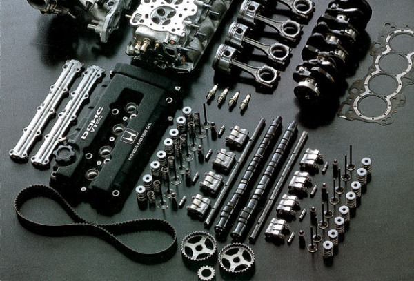 Las piezas utilizadas en la configuración del motor VTEC